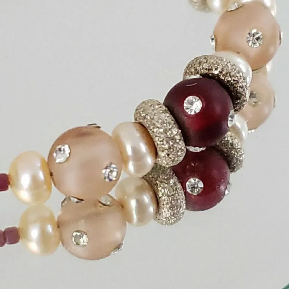 Luxe Glass Bead & Faux Pearl  7